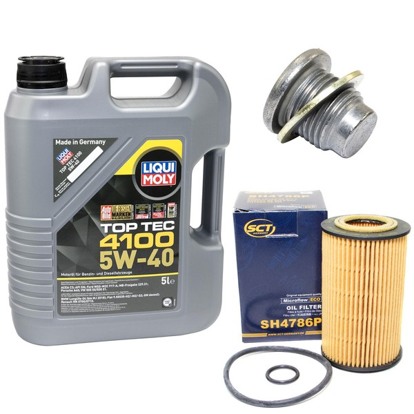 MotoröL ÖLfilter SH4786P 5W40 5 Liter + ÖLablassschraube FüR Renault Clio Kangoo-image