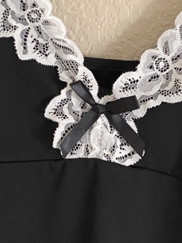Sexy Baby Doll White Lace Black Slip Dress Size 3XL - Picture 3 of 8
