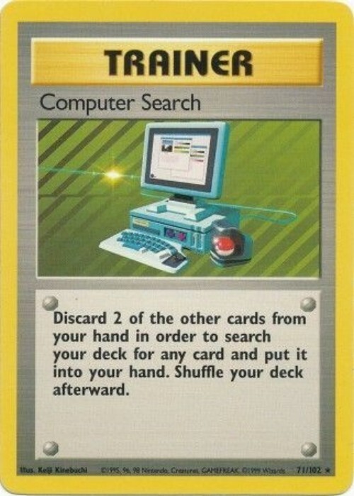 Pokémon TCG - Computer Search - 71/102 - Rare - Base Set