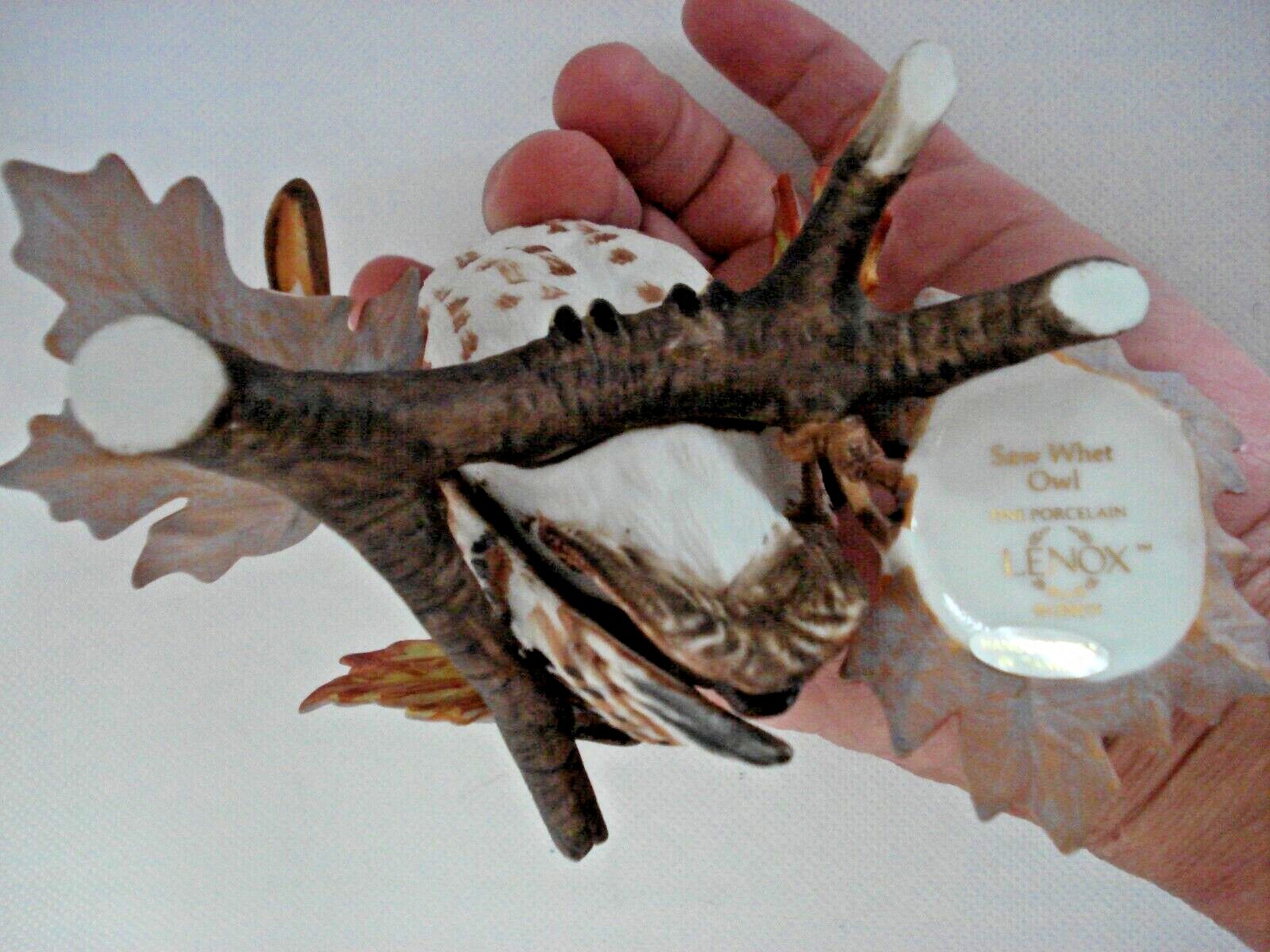 Lenox Garden Bird Sculpture Collection Fine Porcelain Saw Whet Owl