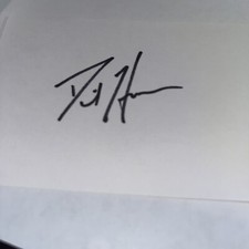 David Hearn Signed 3x5 index Card