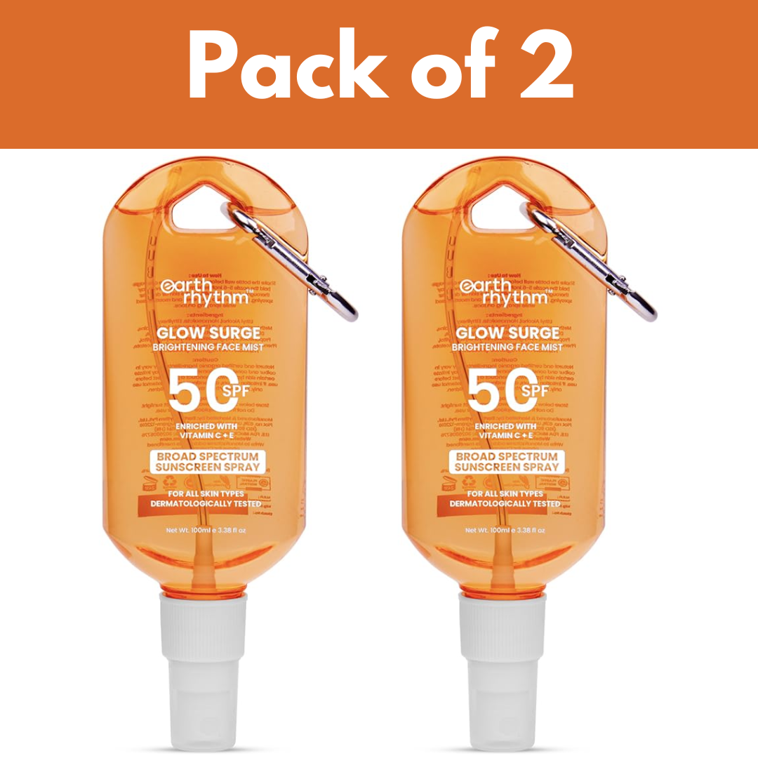 Earth Rhythm Glow Surge SPF 50 Sunscreen Spray – Broad Spectrum UVA Protection 100ml