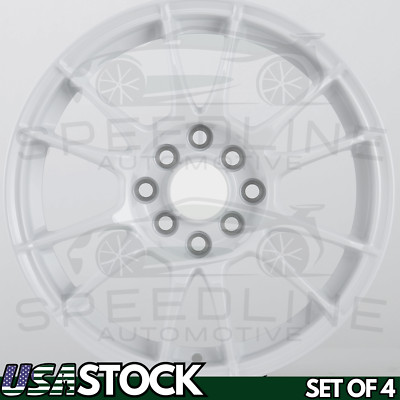 NEW Wheels 5x100 5x114.3 15 Inch Rims Set of 4 Style US White Square Setup 6.5J