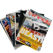 Lot x8 Wheels Australia Car Magazines Book Assorted Bundle Motoring Guide Tips
