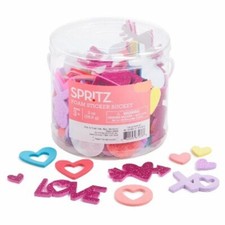 2 buckets of foam shapes hearts LOVE glitterValentine's day teacher supply