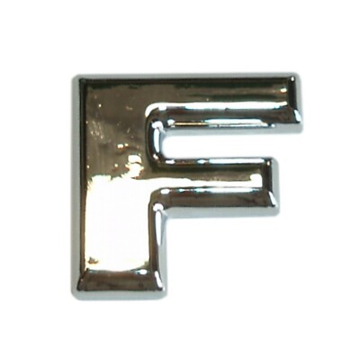 3D-Relief-Chrome-Buchstabe F   Auto Aufkleber