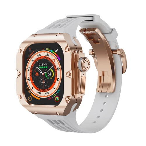 Titanium Alloy Case+Silicone Strap MOD KIT For Apple Watch Ultra /Ultra 2 3 49mm - Picture 29 of 44