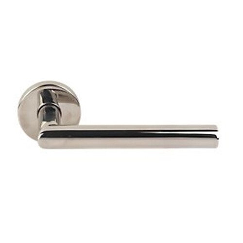 Eclipse Mitred Lever on Rose Polished Stainless Steel
