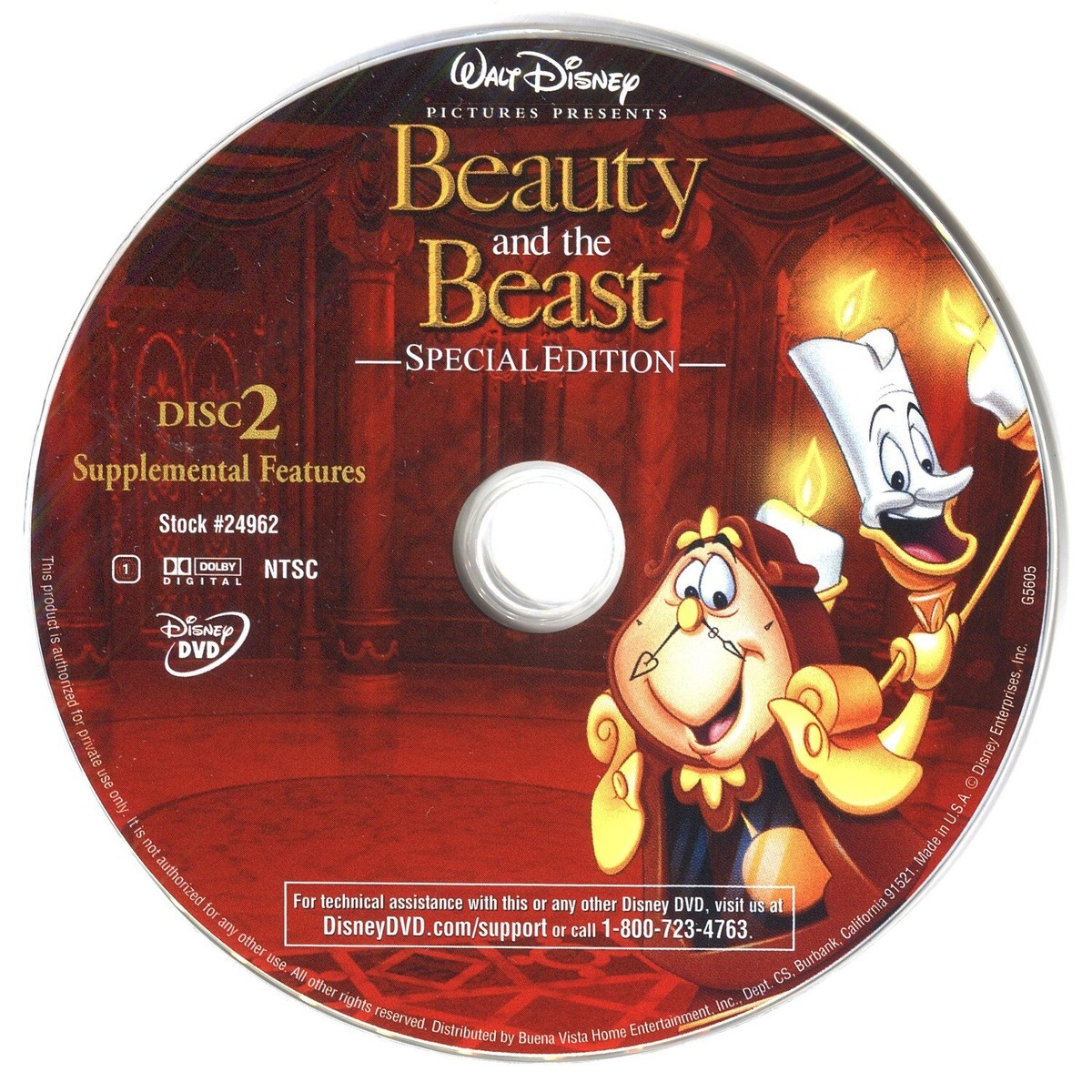 Walt Disney BEAUTY AND THE BEAST Special Edition 2-DISC DVD Walt Disney BEAUTY AND THE BEAST Special Edition 2-DISC DVD