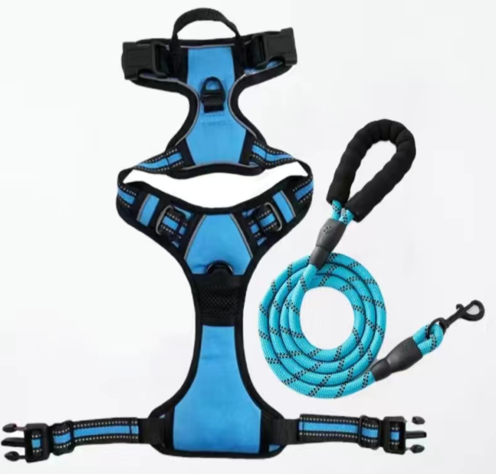 Dog Harness & Training Leash No Pull Control Adjustable Large Handle Heavy Duty alternate view 2