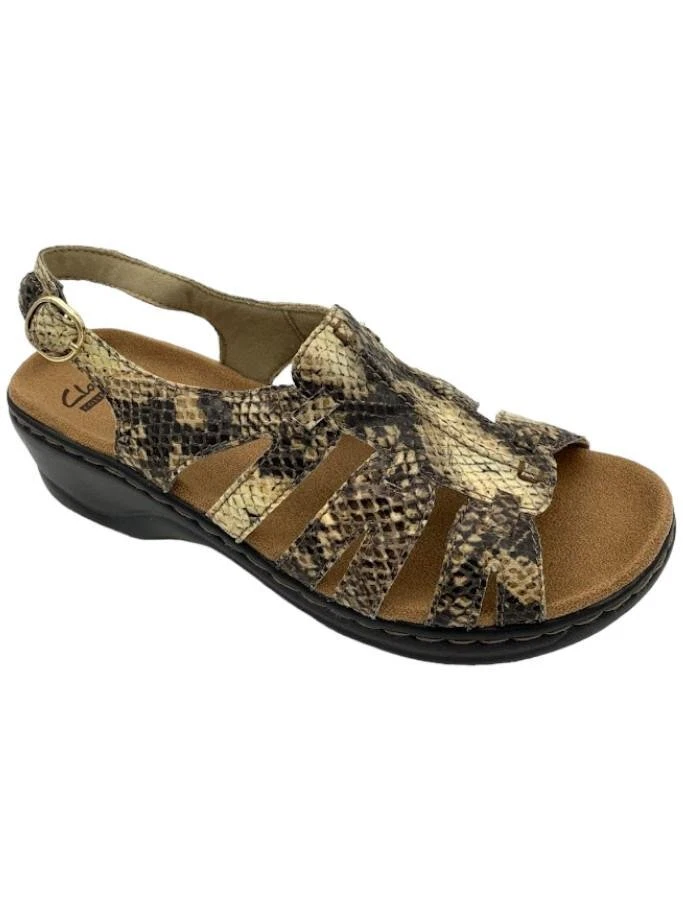 Sandali Clarks Collezione Pelle Lexi Calendula Beige Serpente