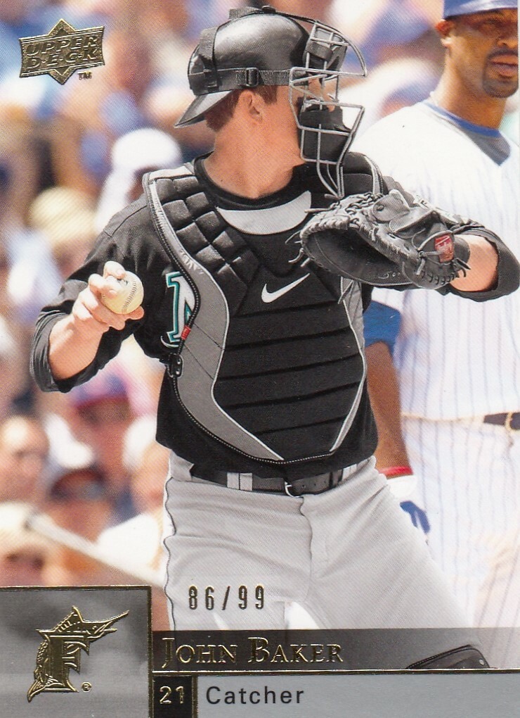 JOHN BAKER /99 UPPER DECK UD GOLD MIAMI MARLINS #649 2009 09