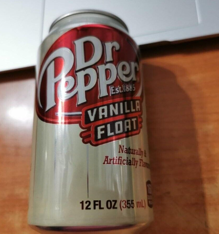 LATA ABIERTA Dr. PEPPER VANILLA FLOAT 33cl BOTE VAINILLA 2018 VACIA COCA COLA