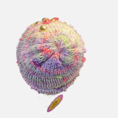 Plasma Beamz Handmade Pink & Gold Marled Beanie Plasma Beamz Handmade Pink & Gold Marled Beanie | eBay main image 2