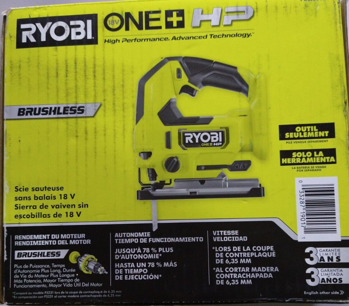 RYOBI ONE+ HP 18V Brushless Cordless Jig Saw (Tool Only)