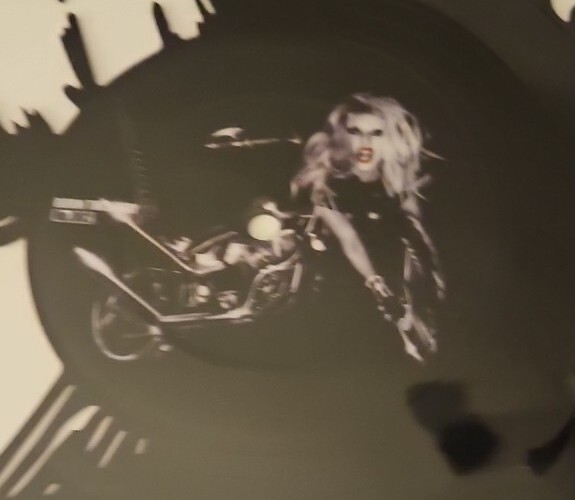 LADY GAGA VINYL LASER ETCHED CUTOUT RECORD ART BORN THIS WAY LP