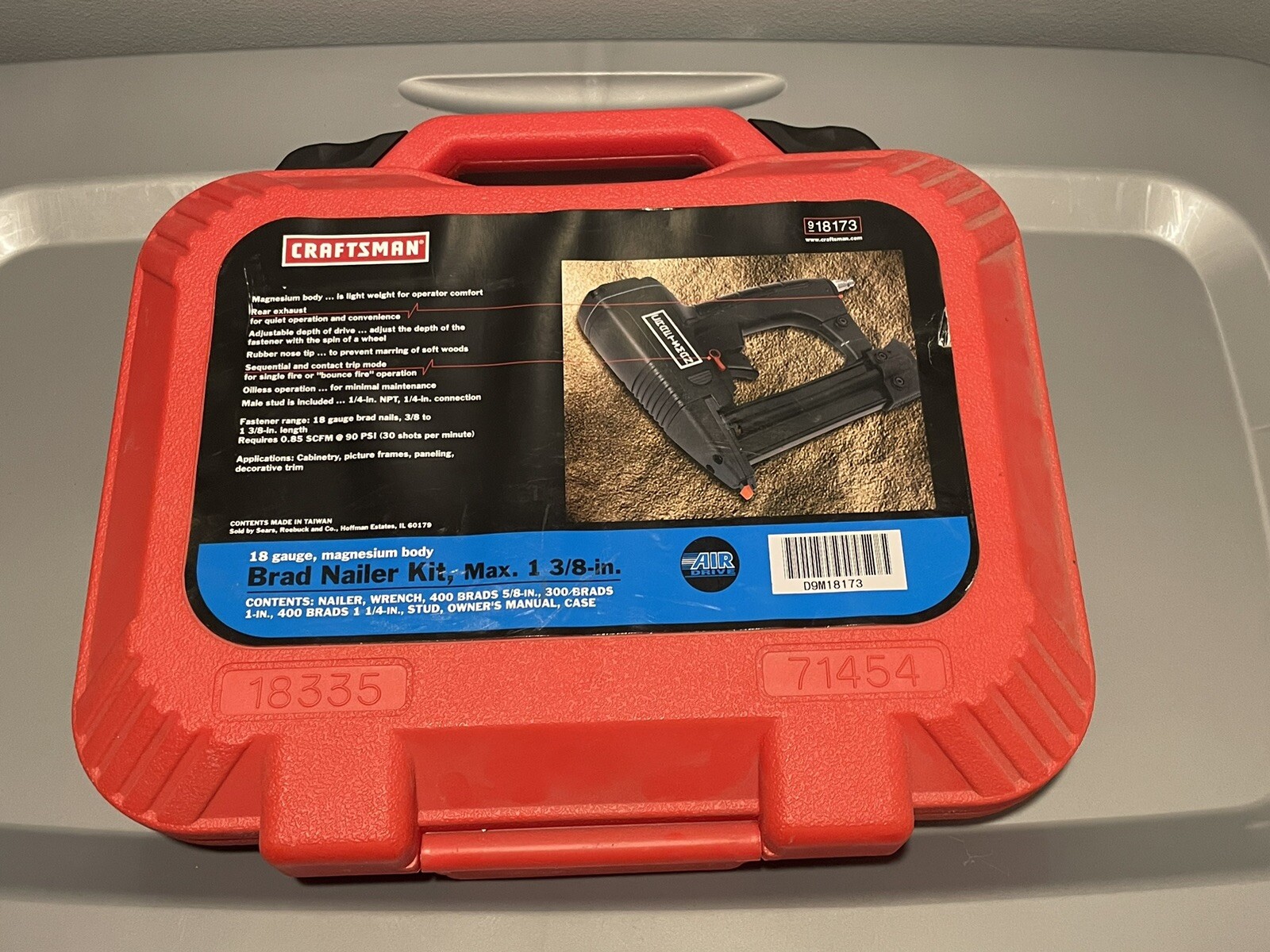 Craftsman 18Gauge Brad Nailer Kit With Nails eBay