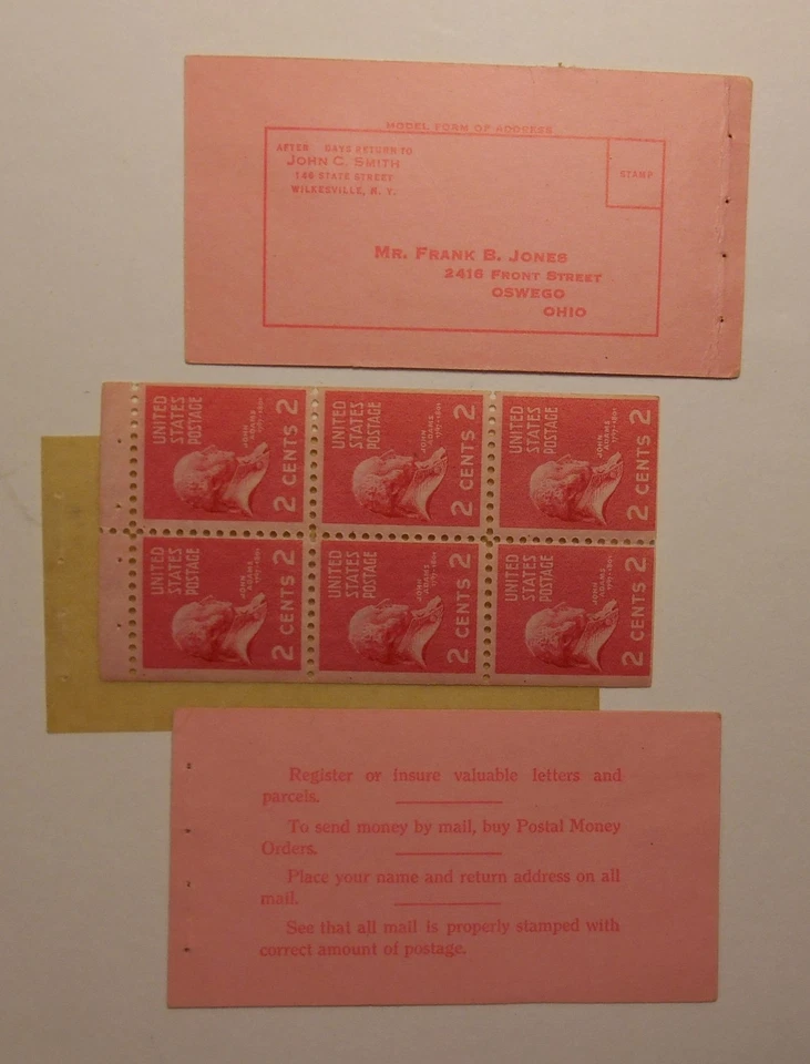 1942 Adams 2c BK98 (with Sc 806b pane 2.5 mm gutter) MNH exploded - Image 3 of 3