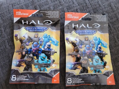 LOT OF 2 Sealed Mega Bloks Construx Halo Spartan Athlon Blue (Maverick)