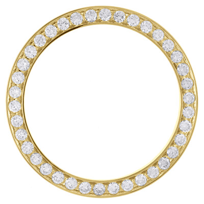 14K Gelbgold Beadset Diamant Lünette Für 36mm Rolex Datejust Tag-Datum 2.52 CT