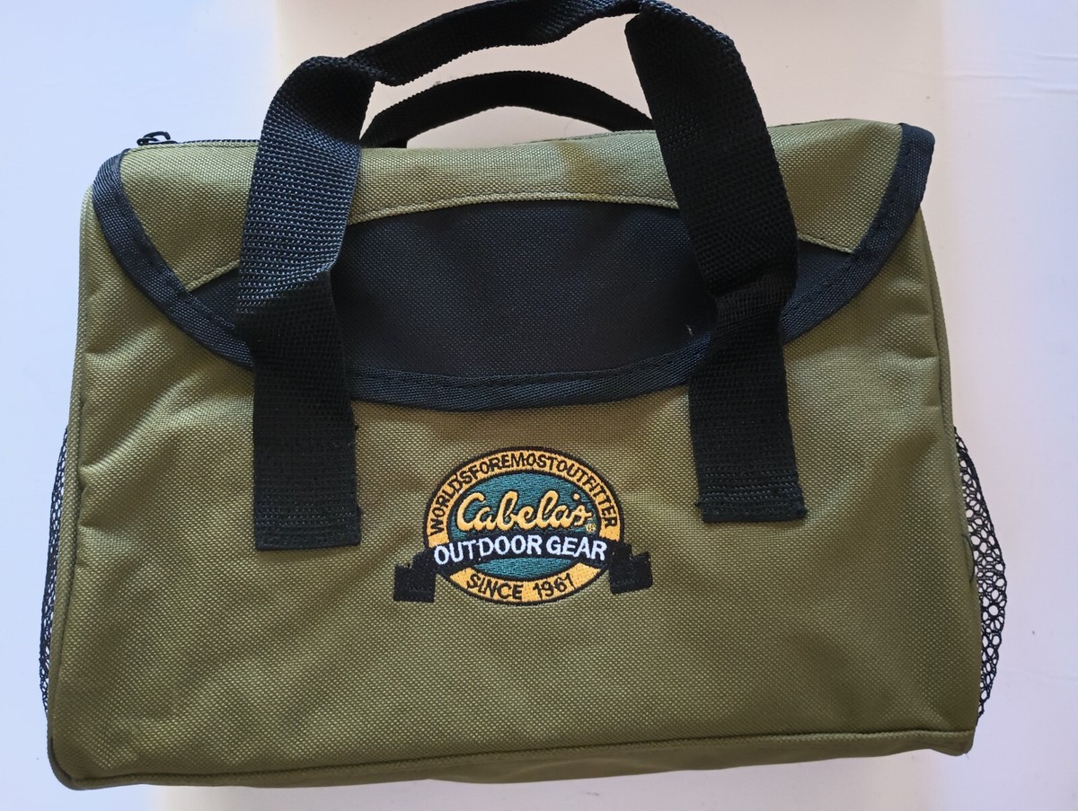 cabela's tackle boxes Cabela's Outdoor Soft Tackle Box Green Water Bottle Pockets Canvas  w/Containers