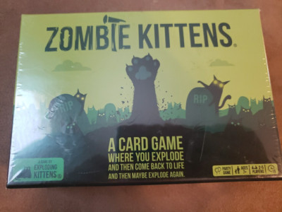 *NEW IN BOX* Zombie Kittens Card Game by Exploding Kittens, Ages 7+, Family Game
