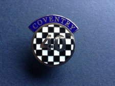 2 tone 40 years coventry ska pin / lapel badge silver  finish