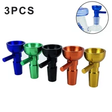 3X 14MM Male Metal Bowl For Water Pipe Hookah Bong Hookah Water Replacement Head