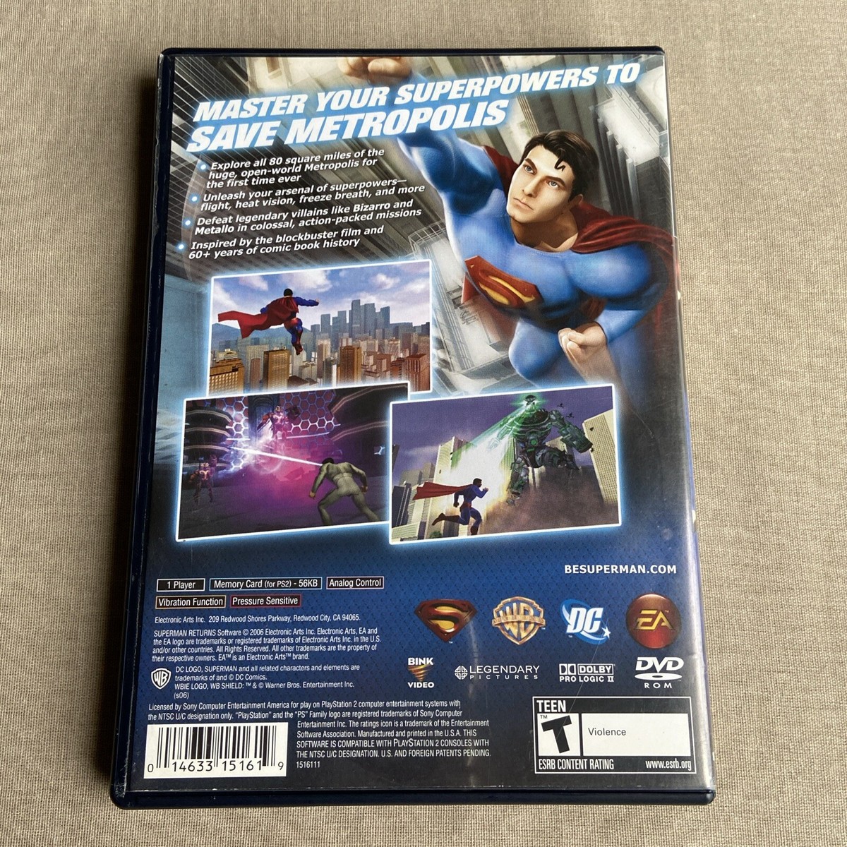 Superman Returns: Video Game (Sony PlayStation 2 2006) CIB