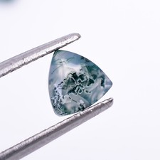 Natural Moss Agate Excellent Trillion 6X6mm Loose Gemstone For Ring Making 1Ct.