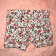 Girls Size 4/5 Member  s Mark Bird Flower Stretch Cartwheel Summer Shorts