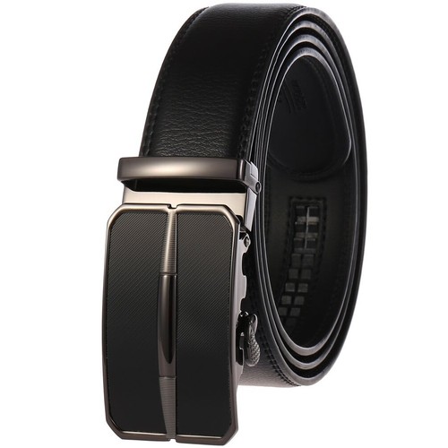 Genuine Leather Mens Ratchet Belt Belts For Men With Adjustable High-End Buckle - Bild 3 von 13