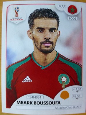 PANINI FIFA WM 2018 Sticker-Nr. 161 Mbark Boussoufa   NEU