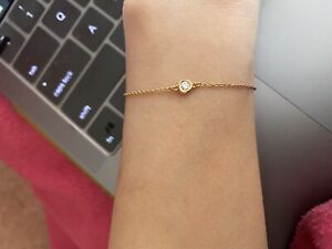 Tiffany & Co Elsa Peretti Diamond by The Yard in 18K Rose Gold in chain  bracelet | eBay