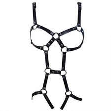 Body Harness Garter Belts Punk Leather Harness Lingerie Thigh Harness Leg Wai...