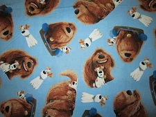 MAX DUKE SECRET LIFE OF PETS BLUE COTTON FABRIC FQ 