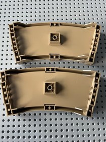 LEGO Vintage Race Track Parts Lot 42936 42938 Dark Gray Tan Racers System 5 Pcs