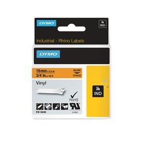 Dymo 18436 19mm Orange Vinyl Tape