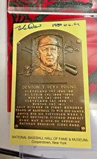 Mark Davis Autograph CY Young Hall of Fame Plaque Postcard Beckett COA +89 NL CY