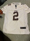 Johnny Manziel Cleveland Browns White Nike Jersey Size Large Slight Blemish