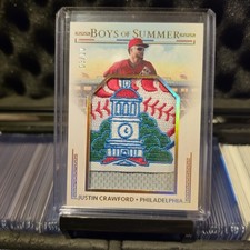 2024 Boys of Summer Justin Crawford Jumbo Prospect Materials Holo Gold #/10