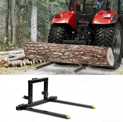 #ad 3 Point Pallet Forks Attachment for Tractors Adjustable Steel LoaderHeavy Duty $299.99