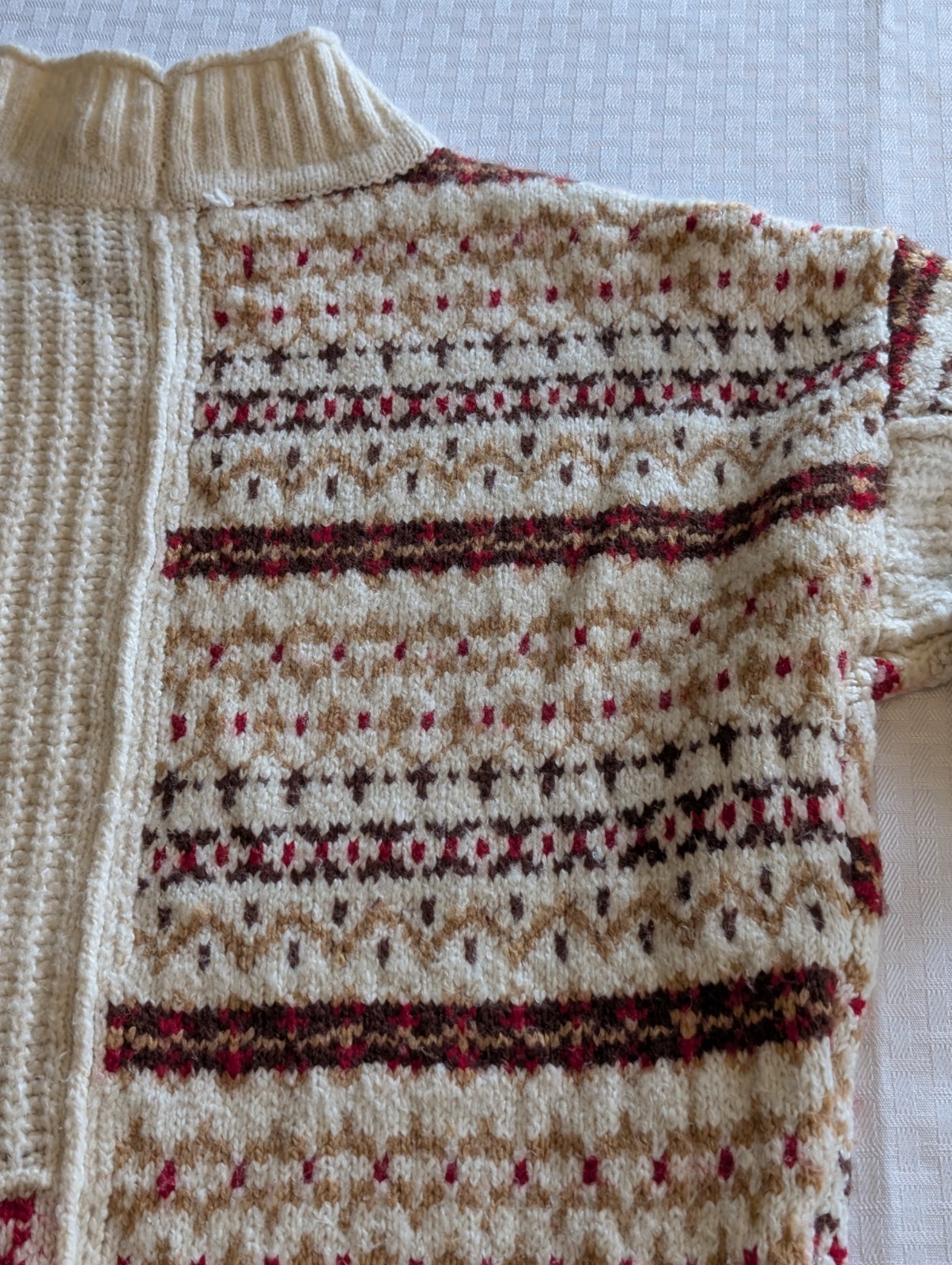 American Eagle Patchwork Fair Isle Snowflake Cabl… - image 15