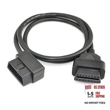3ft 100cm OBD-II OBD2 Right Angle 16 Pin Auto Car Male to Female Extension