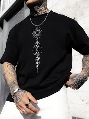 Solar System Celestial Graphic T-Shirt Minimal Space Aesthetic Unisex Tee