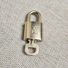 Louis Vuitton Lock  Key 314 Gold Brass Padlock Authentic