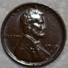 About Uncirculated 1917-D Lincoln Cent, Glossy, Chocolate-Brown specimen.