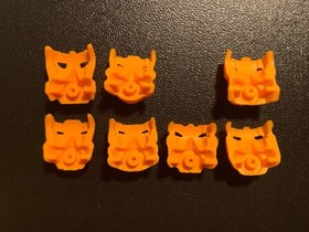 Lego Bionicle Gahlok Orange Krana Mask Set Of 7, Xa Za Vu Yo Ja Su Bo, #1