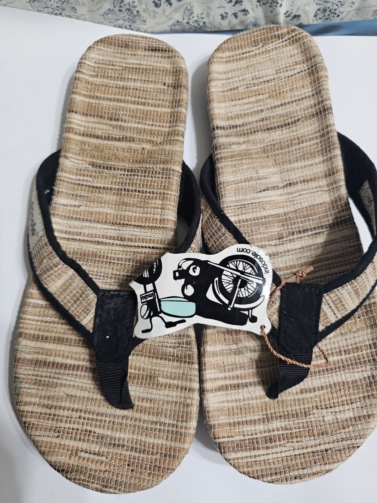 SAOLA Suola letto uomo Rasta beige infradito taglia 12 nuova con etichetta fatta a mano suola gomma