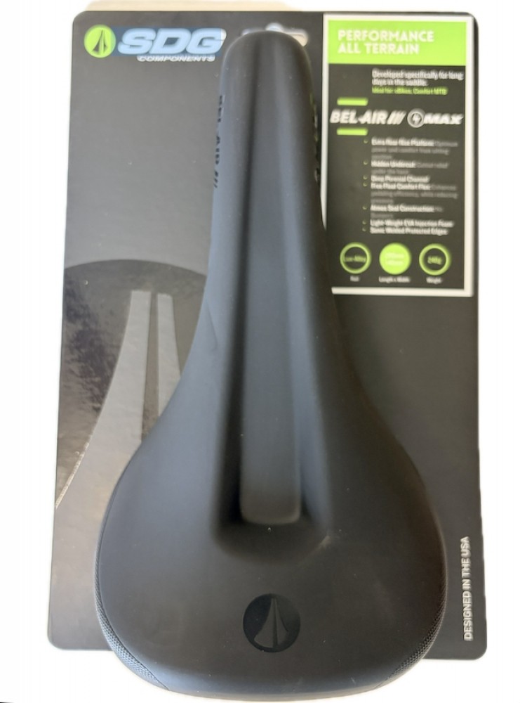 SDG Bel-Air V3 MAX Lux-Alloy Pure Comfort Bike Saddle Road MTB - Black